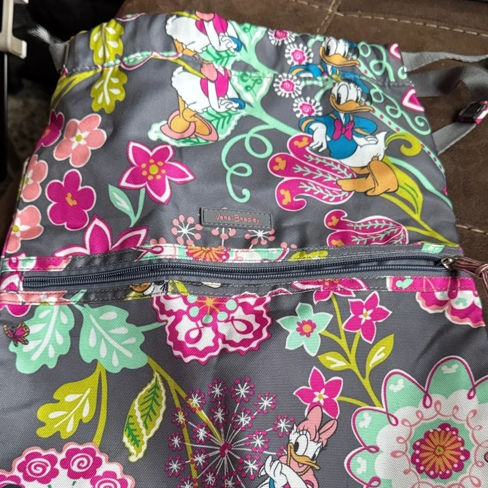 Disney x Vera Bradley dandelion  Drawstring Backpack retired rare